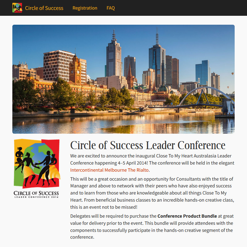 Circle of Success website